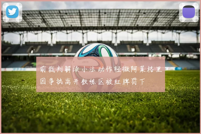 前裁判解读小法动作轻微阿莱格里因争执离开教练区被红牌罚下